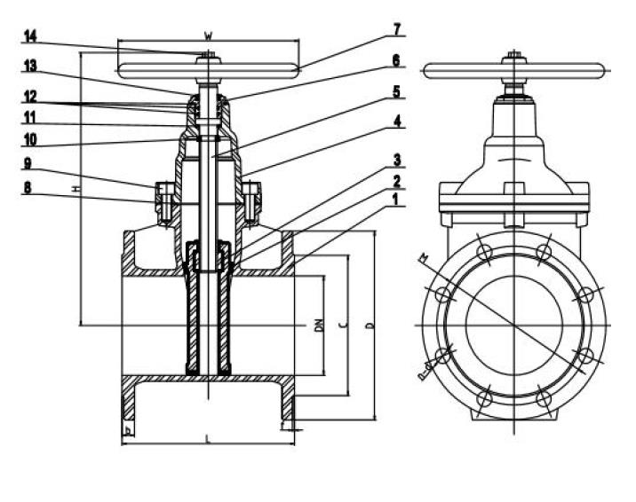 Resilient Gate Valves DIN F4-F5 DRAWINGS