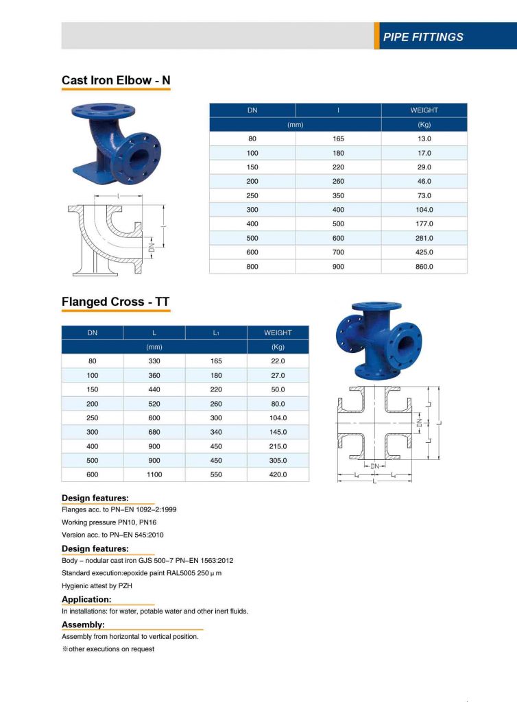 Elbow - N-duckfoot fittings