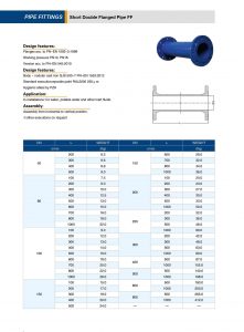 ductile iron pipe -FF short pipe